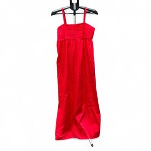 True Craft Red Maxi Dress With Adjustable Spaghetti Straps, Women’s Size L